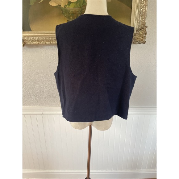 Vintage 90s Women Cotton Southwestern Print Appliqué Zip Vest Western Patchwork - Picture 4 of 7